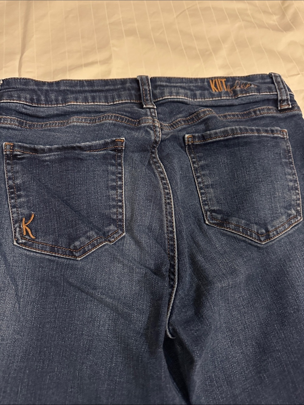 Kut from the Kloth Mid/Dark Indigo Ankle Jeans - Picture 8 of 9